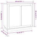 Buffet chêne sonoma 80x34x75 cm bois d'ingénierie