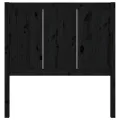 Tête de lit Noir 95,5x4x100 cm Bois massif de pin
