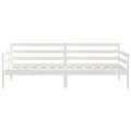 Lit Blanc Bois de pin massif 90x200 cm