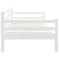 Lit Blanc Bois de pin massif 90x200 cm