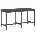 Table de jardin gris 203,5x90x110 cm bois massif de pin