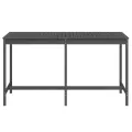 Table de jardin gris 203,5x90x110 cm bois massif de pin