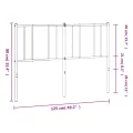 Tête de lit métal blanc 120 cm