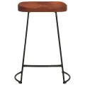 Tabourets de bar Gavin lot de 2 45x40x63cm bois massif manguier