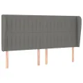 cadre de lit avec matelas Gris foncé 200x200cm Tissu