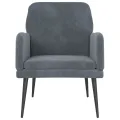 Fauteuil Gris foncé 62x79x79 cm Velours