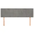 Tête de lit avec oreilles Gris clair 147x16x78/88 cm Velours