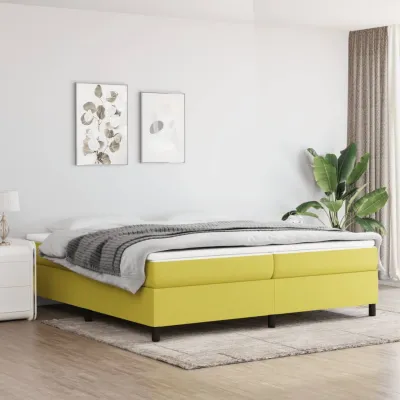 cadre de lit Vert 200x200 cm Tissu