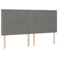 cadre de lit avec matelas Gris foncé 180x200cm Tissu