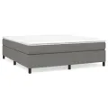 cadre de lit avec matelas Gris foncé 180x200cm Tissu