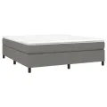 cadre de lit avec matelas Gris foncé 180x200cm Tissu