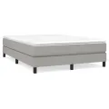 cadre de lit avec matelas Gris clair 140x200cm Tissu