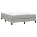 cadre de lit avec matelas Gris clair 140x200cm Tissu