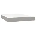 cadre de lit avec matelas Gris clair 140x200cm Tissu