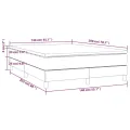 cadre de lit avec matelas Gris clair 140x200cm Tissu