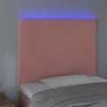 Tête de lit à LED Rose 100x5x118/128 cm Velours