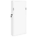 Armoire à bijoux avec miroir murale blanc 30x8,5x67 cm