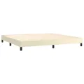 cadre de lit avec matelas Crème 200x200cm Similicuir