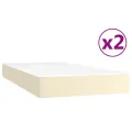 cadre de lit avec matelas Crème 200x200cm Similicuir