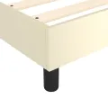 cadre de lit avec matelas Crème 200x200cm Similicuir