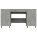 Bureau Gris béton 140x50x75 cm Bois d'ingénierie