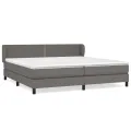 cadre de lit avec matelas Gris 200x200 cm Similicuir
