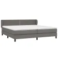 cadre de lit avec matelas Gris 200x200 cm Similicuir