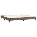 cadre de lit avec matelas Gris 200x200 cm Similicuir