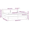 cadre de lit avec matelas Gris 200x200 cm Similicuir