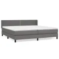 cadre de lit avec matelas Gris 200x200 cm Similicuir
