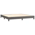 cadre de lit avec matelas Gris 200x200 cm Similicuir