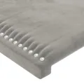 Tête de lit à LED Gris clair 180x5x118/128 cm Velours