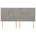 Têtes de lit 4 pcs Gris clair 90x5x78/88 cm Velours