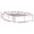 Cadre de lit Bois massif 120x200 cm