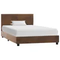 Cadre de lit Marron Similicuir daim 90 x 200 cm
