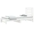 Lit coulissant Blanc 2x(90x200) cm Bois de pin massif