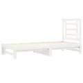 Lit coulissant Blanc 2x(90x200) cm Bois de pin massif