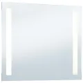 Miroir mural à LED pour salle de bains 60x50 cm