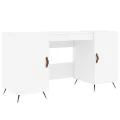 Bureau blanc 140x50x75 cm bois d'ingénierie