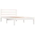 Cadre de lit Bois de pin massif 90x190 cm Blanc simple