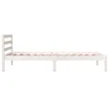 Cadre de lit Bois de pin massif 90x190 cm Blanc simple