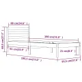 Cadre de lit Bois de pin massif 90x190 cm Blanc simple