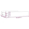 Tiroirs de lit 2 pcs Marron miel Bois de pin massif