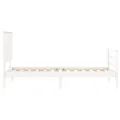 Cadre de lit avec tête de lit blanc simple bois massif