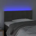 Tête de lit à LED Gris foncé 80x5x78/88 cm Velours