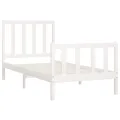 Cadre de lit Blanc Bois massif 100x200 cm