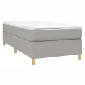 cadre de lit Gris clair 100x200 cm Tissu