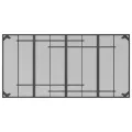 Table de jardin anthracite 200x100x72 cm Treillis d'acier