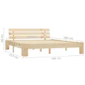 Cadre de lit Bois de pin massif 160 x 200 cm