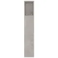 Armoire de tête de lit Gris béton 180x18,5x104,5 cm
